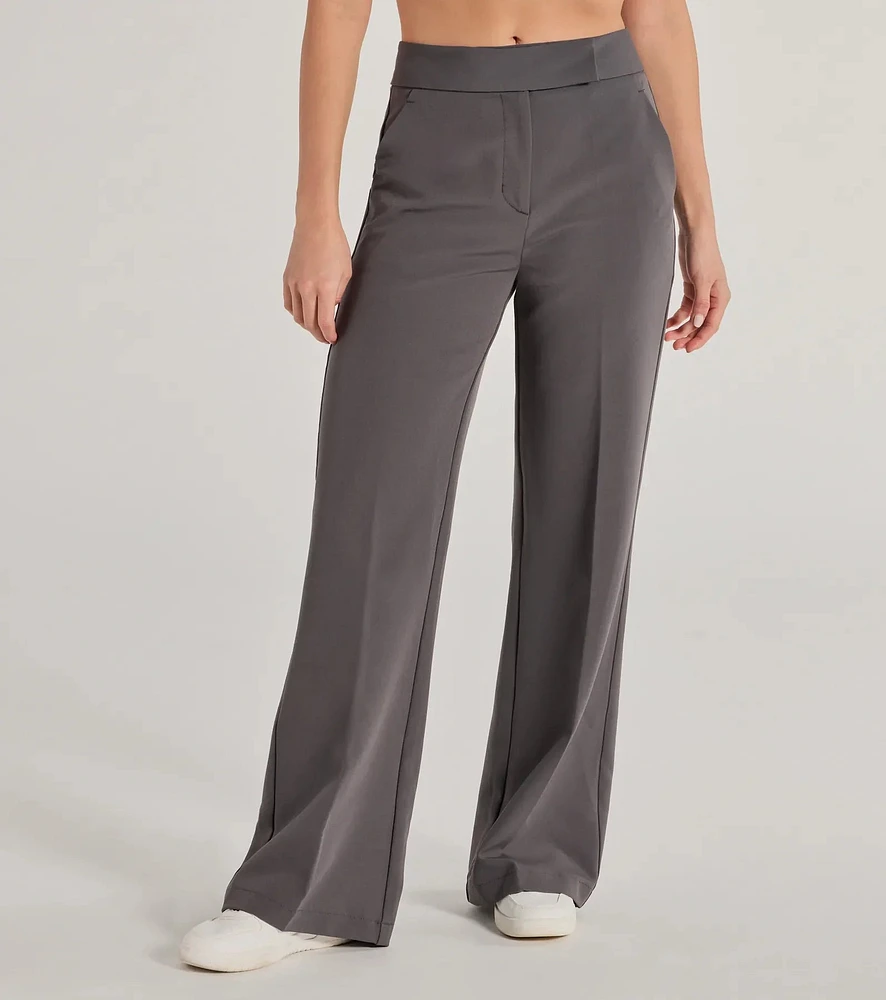 Casually Sleek Woven Trouser Pants