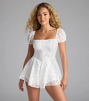 Dream Of Me Puff Sleeve Romper