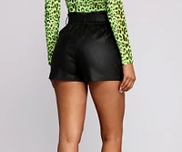 Chic Girl Belted Dress Shorts
