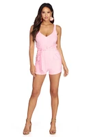 Flirt Alert Tie Waist Romper
