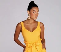 Flirt Alert Tie Waist Romper