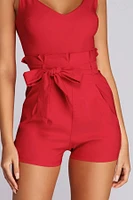 Flirt Alert Tie Waist Romper