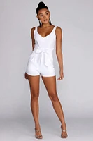 Flirt Alert Tie Waist Romper