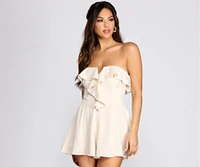 Flowy Sweetheart Ruffle  Romper