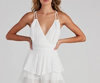 On Your Mind Surplice Skater Romper