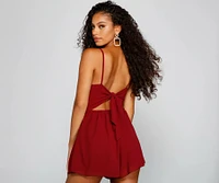 A Chic Look Twist-Front Romper
