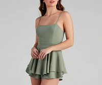 All Fun Tie-Back Skater Romper