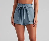 Sweet And Chic Paper Bag Shorts
