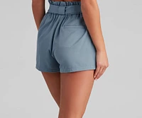 Sweet And Chic Paper Bag Shorts