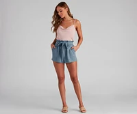Sweet And Chic Paper Bag Shorts