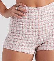 As If Moment Tweed Fitted Shorts