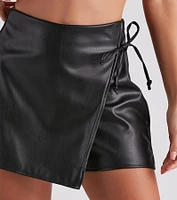 Trendsetter Life Faux Leather Skort