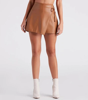 Trendsetter Life Faux Leather Skort