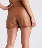 Trendsetter Life Faux Leather Skort