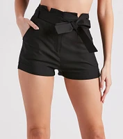 Chic And Polished Paperbag Shorts