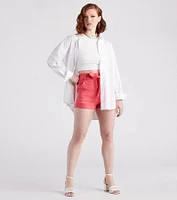 Chic And Polished Paperbag Shorts
