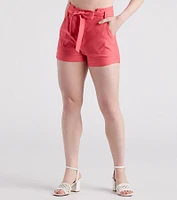 Chic And Polished Paperbag Shorts