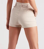 Chic And Polished Paperbag Shorts