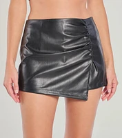 Worth It Faux Leather Mini Skort