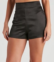 Sleek Sophistication Satin Trouser Shorts