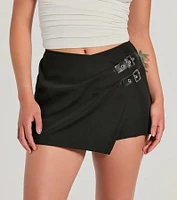 Adventuring Cutie Buckle Wrap Mini Skort