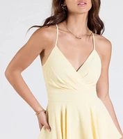 Flirty Lace Back Skater Romper