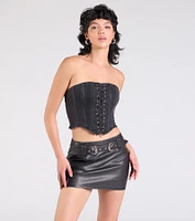 Trending Darling Western Belt Mini Skort