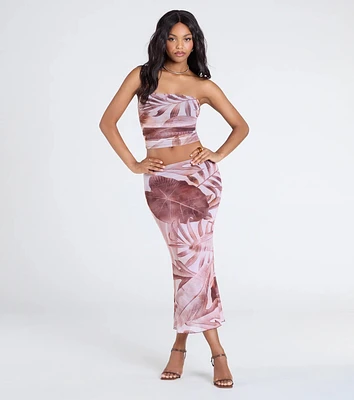 Tropical Energy High-Rise Midi Skirt