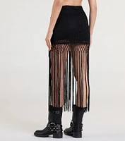 Iconic Getaway Tie-Waist Wrap Fringe Skirt