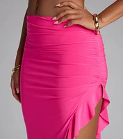 Ruffle Me Up Midi Skirt