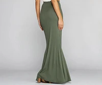 Maxi Out Ribbed Skirt
