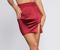 Side Slit Mini Skirt