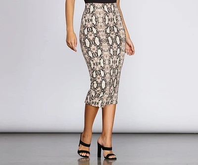 Sassy Snake Pencil Skirt
