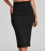 Simplicity Fitted Midi Skirt