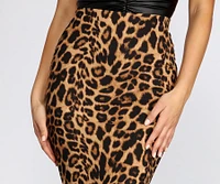 Stylishly Spotted Midi Skirt