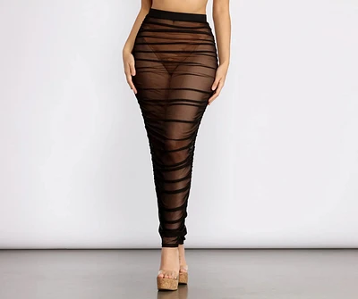 Ruched To The Maxi Skirt