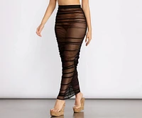 Ruched To The Maxi Skirt