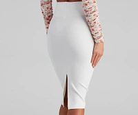 Simplicity Fitted Midi Skirt