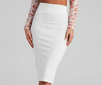 Simplicity Fitted Midi Skirt