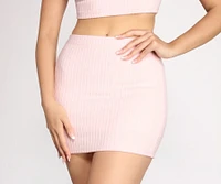 Ready For My Close Up Textured Mini Skirt