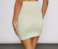On Point Ponte Knit High Waist Mini Skirt