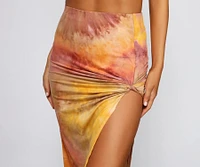 Golden Hour Tie-Dye Maxi Skirt