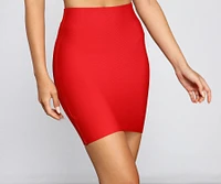 Chic And Sleek Bandage Mini Skirt