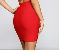 Chic And Sleek Bandage Mini Skirt