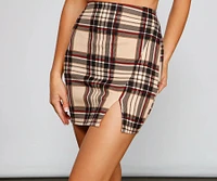 Classic Vibes Plaid Mini Skirt