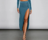 The Next Level High Slit Midi Skirt