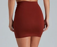 On Point Ponte Knit High Waist Mini Skirt