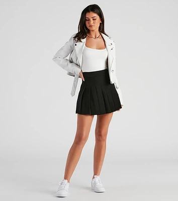 Cheer Spirit Ponte Pleated Skirt