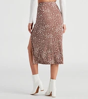 Feline Fierce High-Slit Midi Skirt