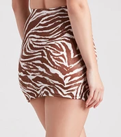 Wild Style Zebra Print Mini Skirt